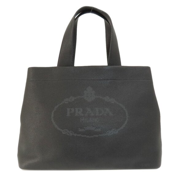 PRADA Black Leather Tote Bag - Picture 1 of 11